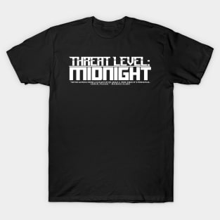 Threat Level MIDNIGHT (white lettering) T-Shirt